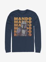 Star Wars The Mandalorian Mando Text Long-Sleeve T-Shirt