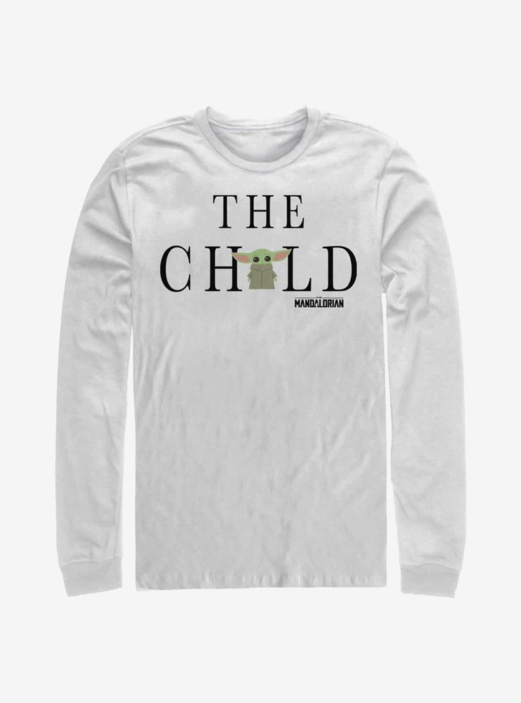 Star Wars The Mandalorian Child Text Long-Sleeve T-Shirt