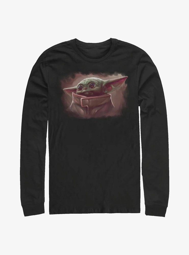 Star Wars The Mandalorian Cute Painting Long-Sleeve T-Shirt