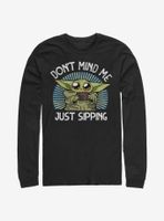 Star Wars The Mandalorian Just Sipping Long-Sleeve T-Shirt