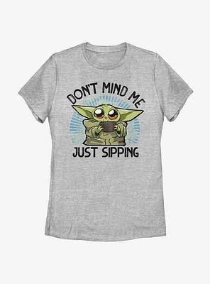 Star Wars The Mandalorian Just Sipping Womens T-Shirt