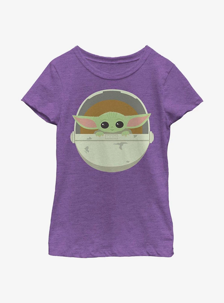 Star Wars The Mandalorian Simple Carriage Youth Girls T-Shirt