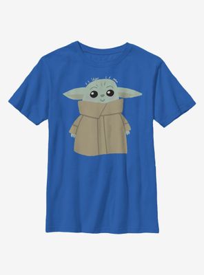 Star Wars The Mandalorian Blushing Yoda Youth T-Shirt