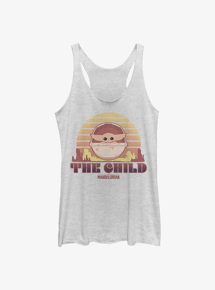 Star Wars The Mandalorian Sunset Child Womens Tank Top