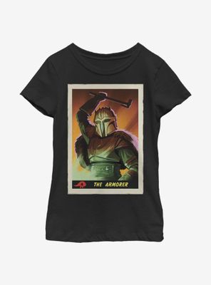 Star Wars The Mandalorian Armorer Card Youth Girls T-Shirt