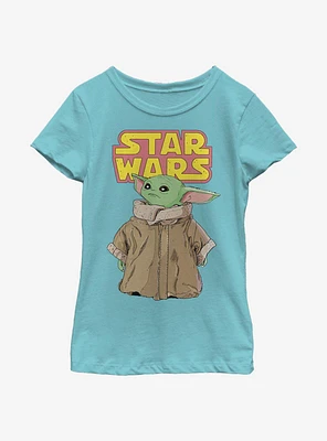 Star Wars The Mandalorian Logo Child Gaze Youth Girls T-Shirt