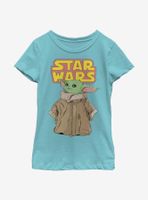 Star Wars The Mandalorian Logo Child Gaze Youth Girls T-Shirt