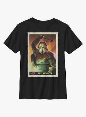 Star Wars The Mandalorian Armorer Card Youth T-Shirt