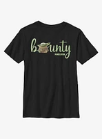 Star Wars The Mandalorian Bounty Text Youth T-Shirt