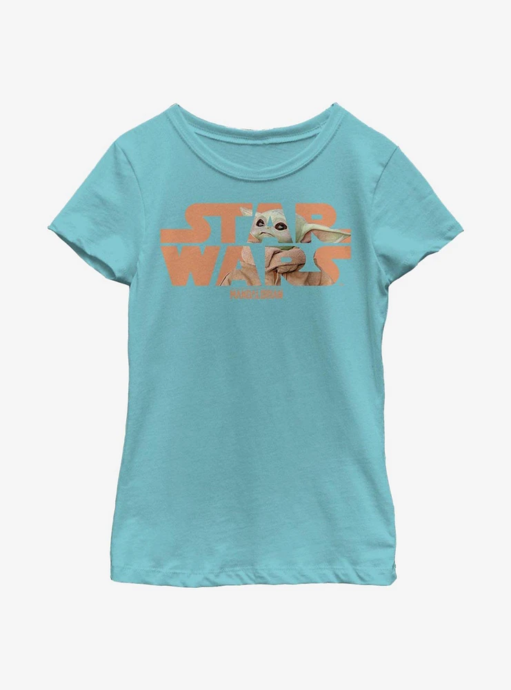 Star Wars The Mandalorian Looking Logo Youth Girls T-Shirt
