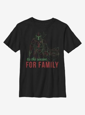 Star Wars The Mandalorian Family Time Youth T-Shirt