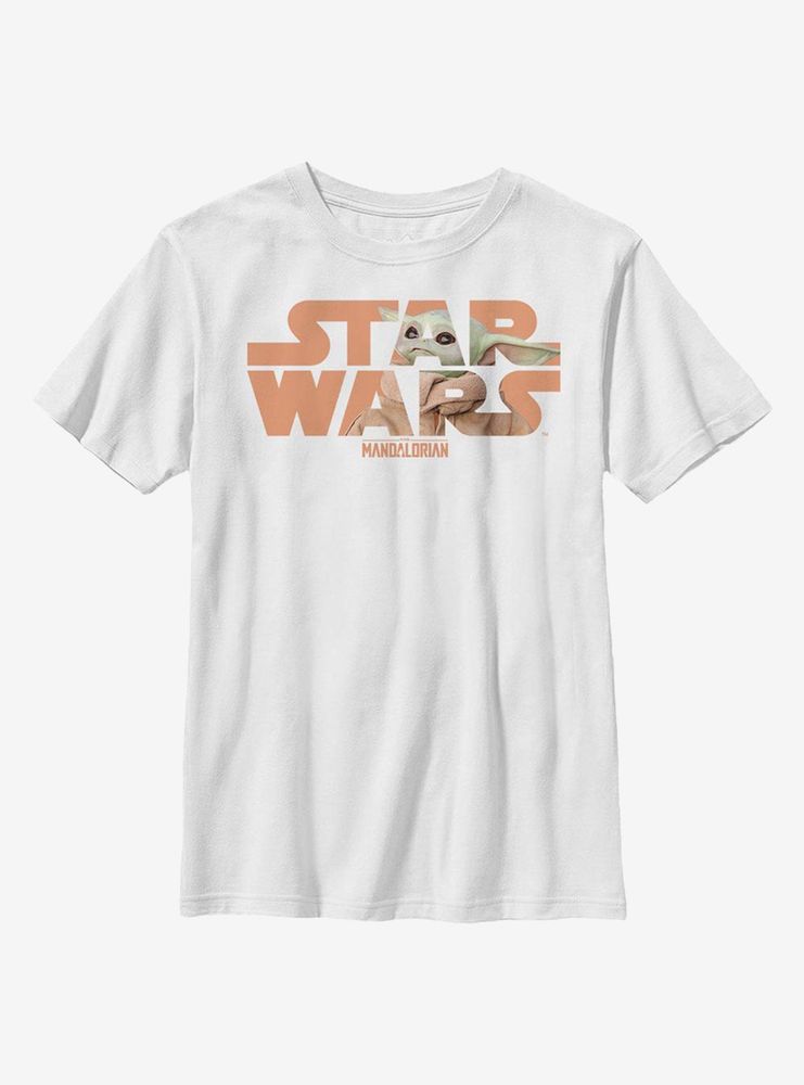 Star Wars The Mandalorian Looking Logo Youth T-Shirt