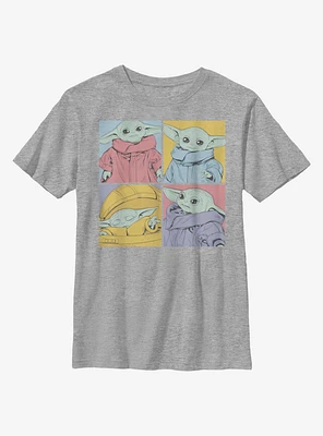 Star Wars The Mandalorian Child 4 Box Youth T-Shirt
