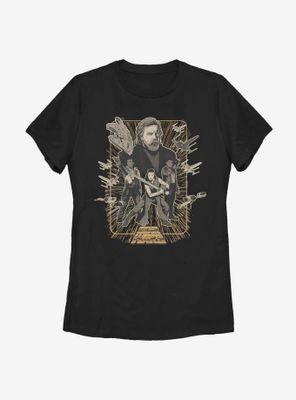 Star Wars Episode VIII: The Last Jedi Group Gold Womens T-Shirt