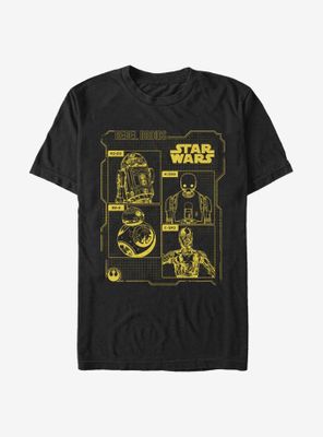 Star Wars Rebel Droids Schematics T-Shirt