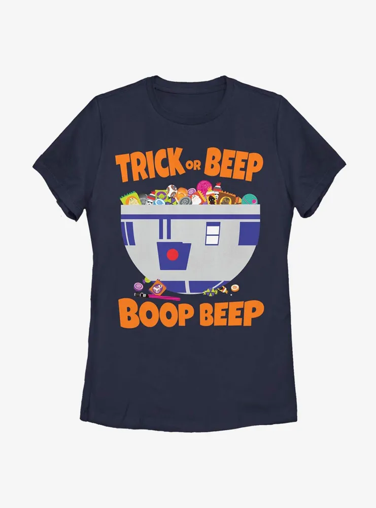 Star Wars Trick Or Beep Womens T-Shirt