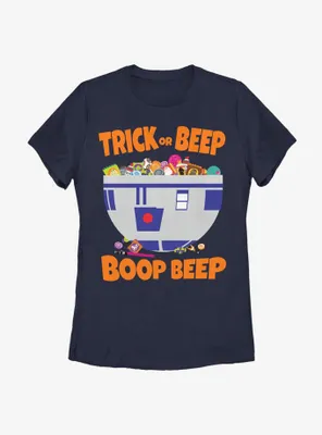 Star Wars Trick Or Beep Womens T-Shirt