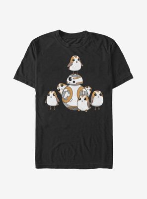 Star Wars Episode VIII: The Last Jedi BB-8 And Porgs T-Shirt