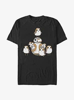Star Wars Episode VIII: The Last Jedi BB-8 And Porgs T-Shirt