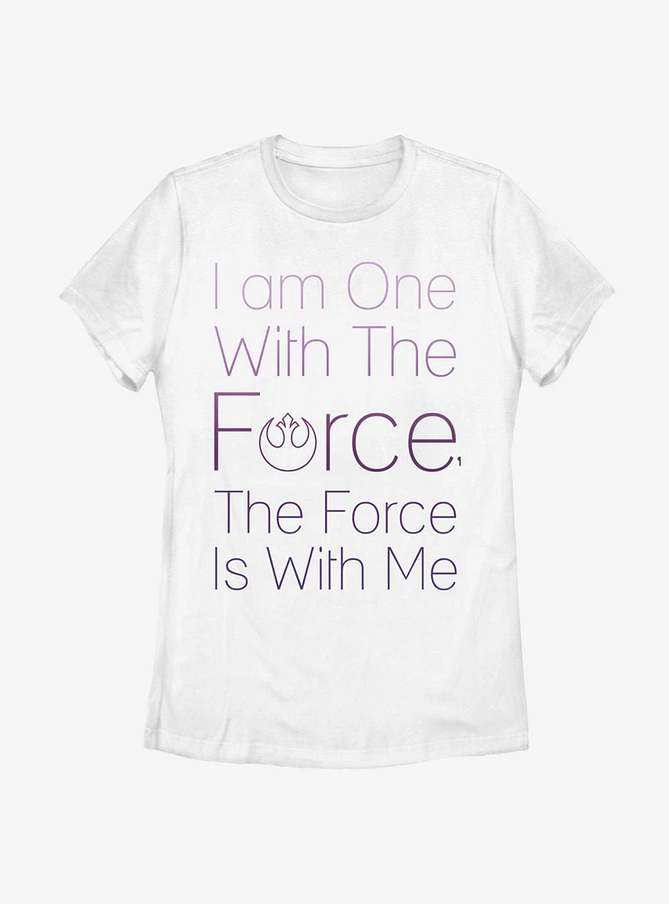 Star Wars Rogue One With The Force Womens T-Shirt