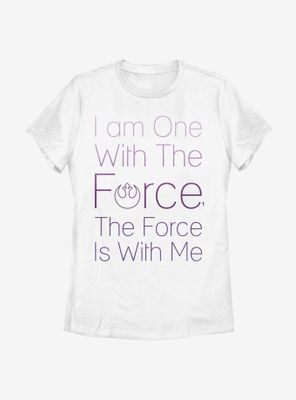 Star Wars Rogue One With The Force Womens T-Shirt