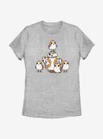 Star Wars Episode VIII: The Last Jedi BB-8 And Porgs Womens T-Shirt
