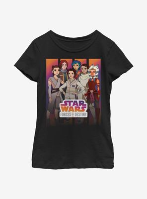 Star Wars: Forces Of Destiny Group Shot Youth Girls T-Shirt
