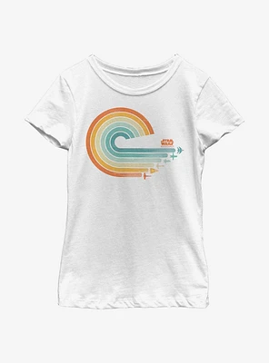 Star Wars Retro Color Ships Youth Girls T-Shirt