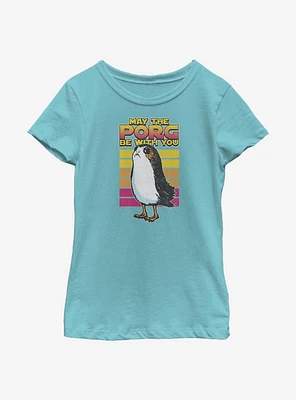 Star Wars Episode VIII: The Last Jedi Retro Porg Big Halftones Youth Girls T-Shirt