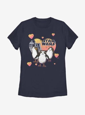 Star Wars Episode VIII: The Last Jedi Porg Hearts Womens T-Shirt