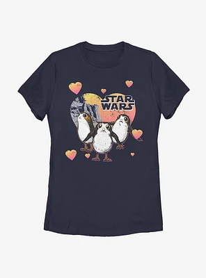Star Wars Episode VIII: The Last Jedi Porg Hearts Womens T-Shirt