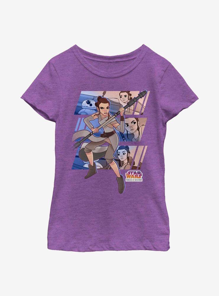 Star Wars: Forces Of Destiny Rey Trislant Youth Girls T-Shirt