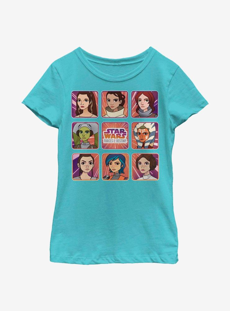 Star Wars: Forces Of Destiny Square Up Youth Girls T-Shirt