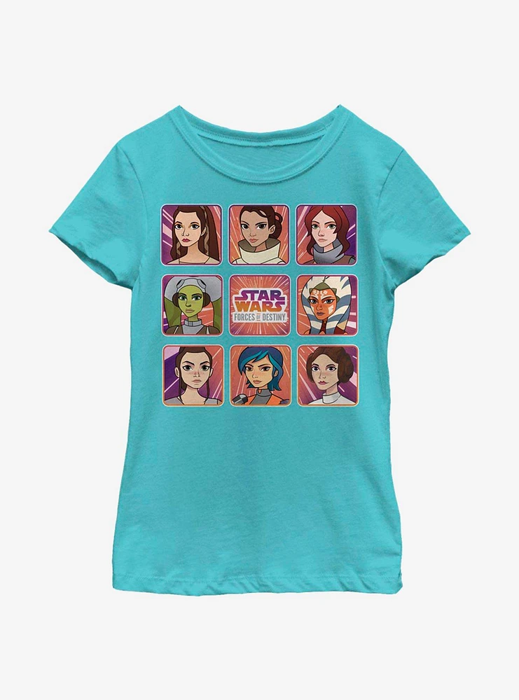 Star Wars: Forces Of Destiny Square Up Youth Girls T-Shirt