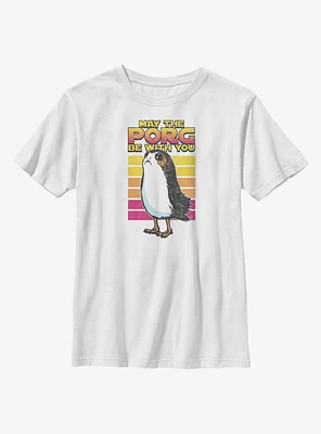 Star Wars Episode VIII: The Last Jedi Retro Porg Big Halftones Youth T-Shirt