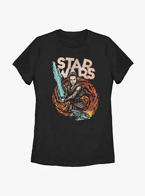Star Wars Episode VIII: The Last Jedi Rey Resists Womens T-Shirt