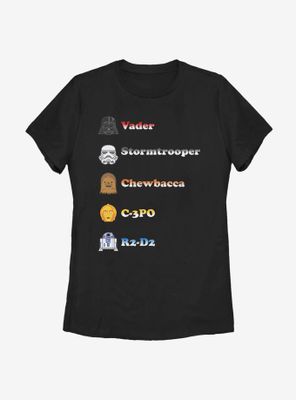 Star Wars Emoji Con Womens T-Shirt