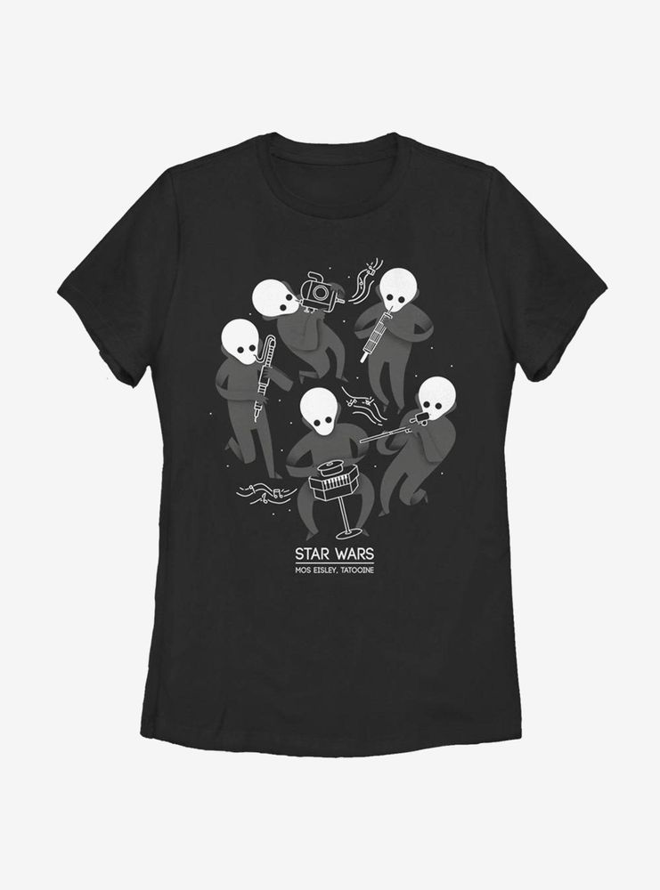 Star Wars Simple Cantina Band Womens T-Shirt