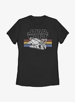 Star Wars Falcon Stripes Womens T-Shirt