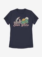 Star Wars Vintage Death Beach Back Womens T-Shirt