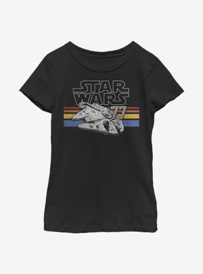 Star Wars Falcon Stripes Youth Girls T-Shirt