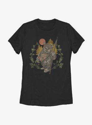 Star Wars Ewok Sunset Womens T-Shirt