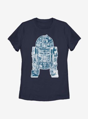 Star Wars Epic R2-D2 No Fill Womens T-Shirt