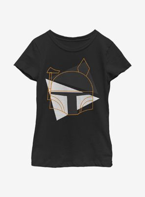 Star Wars Spooky Boba Lines Youth Girls T-Shirt