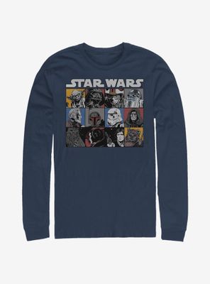 Star Wars Comic Strip Rectangle Long-Sleeve T-Shirt