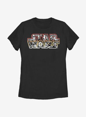 Star Wars Comic Logo Fill Womens T-Shirt