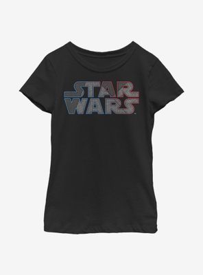 Star Wars Textured Logo Youth Girls T-Shirt
