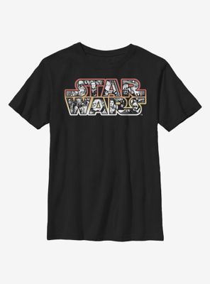 Star Wars Comic Logo Fill Youth T-Shirt