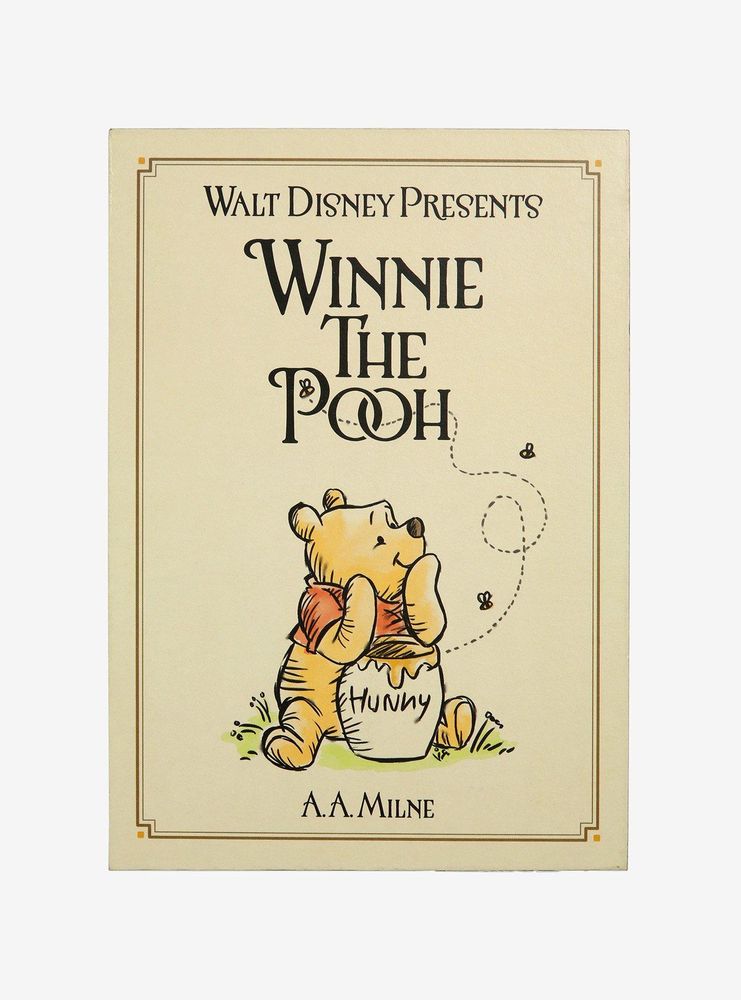 Disney Winnie the Pooh Vintage-Style Wood Block