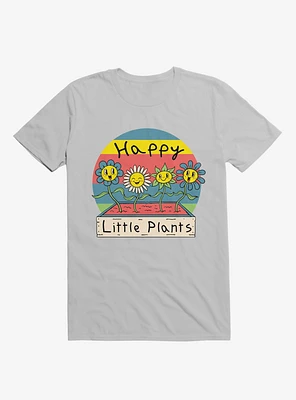 Happy Little Plants Ice Grey T-Shirt